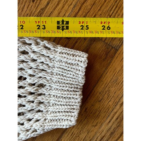 RACER WORLDWIDE Beige Cross Mesh Pullover Sweater Top  Mens Size Small - Picture 9 of 9